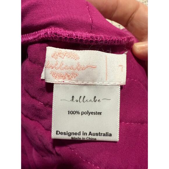 NWT Dollcake Dress Sugar Plum Tutu Leotard Set Girls Sz 7 Pink Floral Applique - Picture 7 of 15